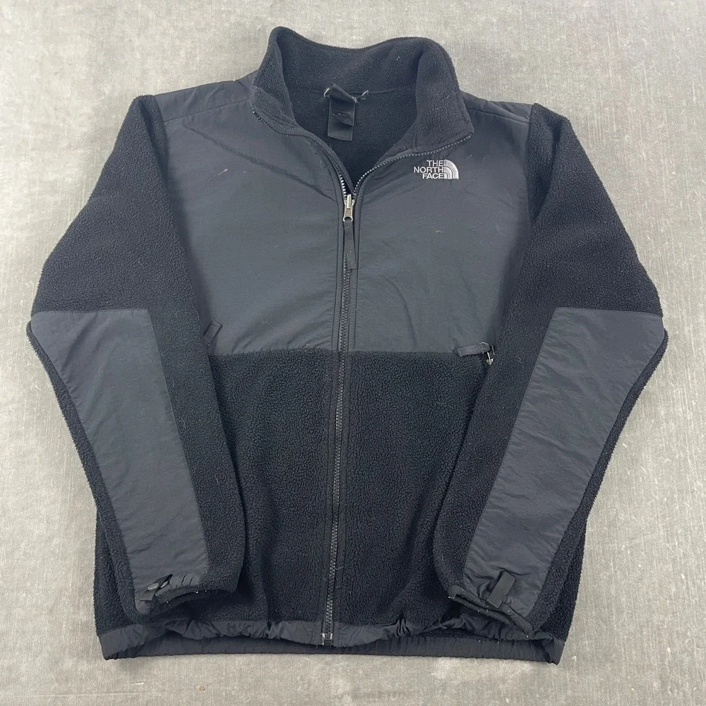 The North Face Boys X-Large Black Denali‎ Fleece Jacket Full Zip Mock Neck